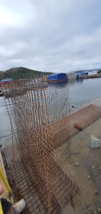 Detalle de la armadura para la losa del Muro de Contención Sitecna en Puerto Montt, proyecto de Constructora Chillwe Spa.